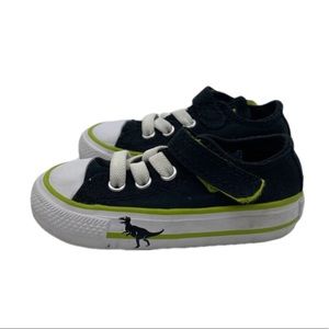 Converse Black Green Classic Dinosaur All Star Sneakers